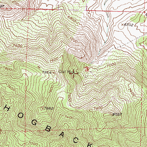 Topographic Map of Ted Estes Mine, CO