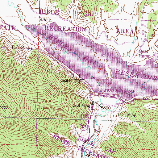 Topographic Map of Zeiseniss Mine, CO