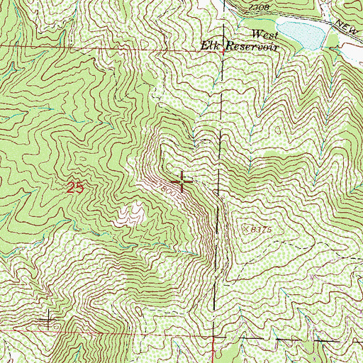 Topographic Map of Elk Van Tunnel and UV Claims, CO