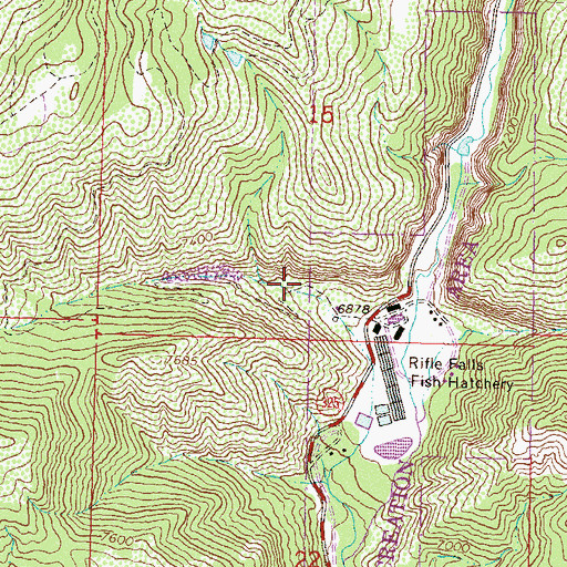 Topographic Map of Grandview Mine, CO