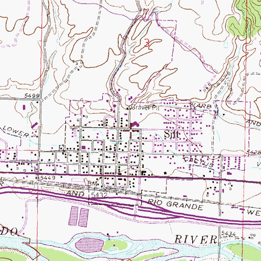 Topographic Map of Eastside Mine, CO