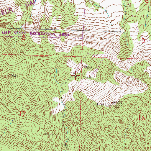 Topographic Map of Ingle Haas and Ingle Mine, CO
