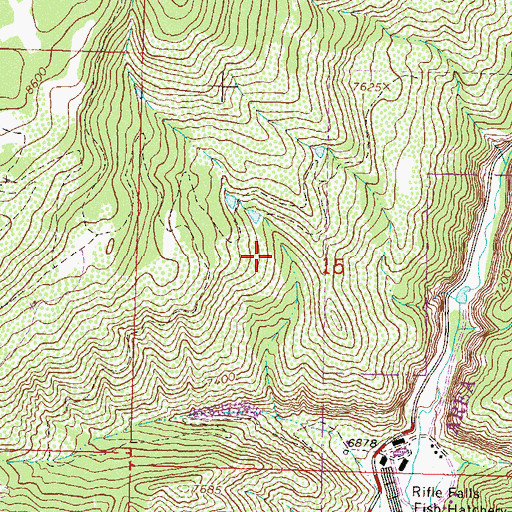 Topographic Map of Lily Mine, CO