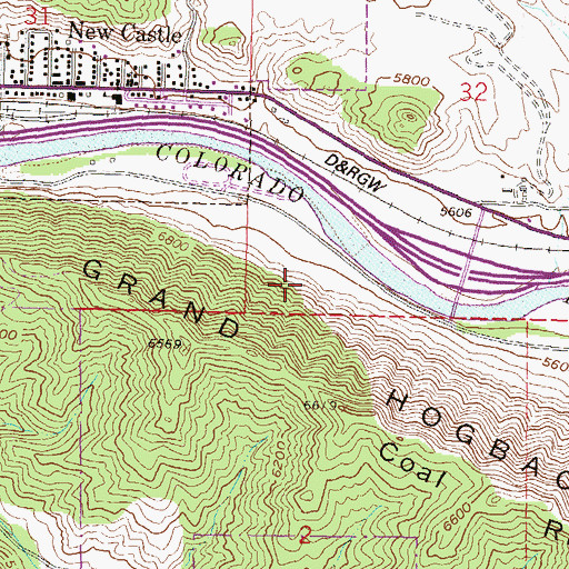 Topographic Map of Coryell Mine, CO