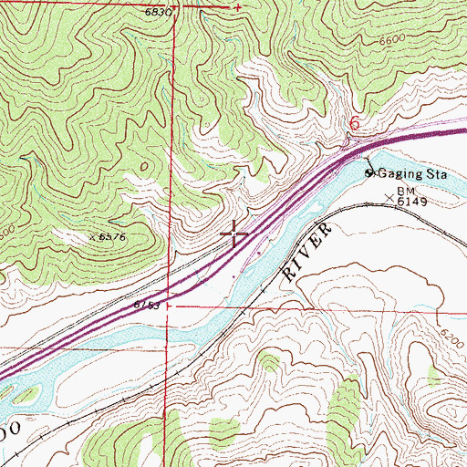 Topographic Map of Dotsero Quarry, CO