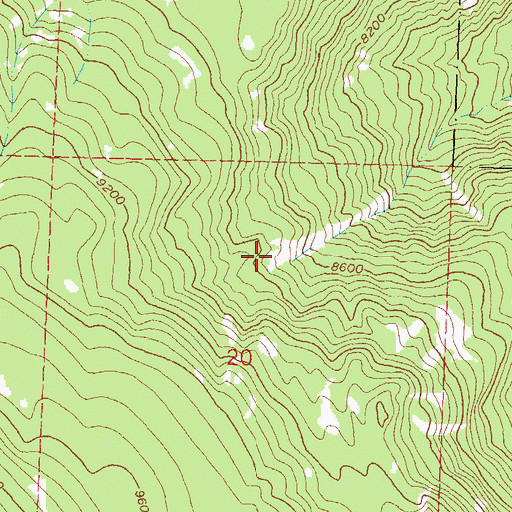 Topographic Map of Foraker Mine, CO