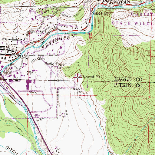 Topographic Map of Homeward Bound Quarry, CO