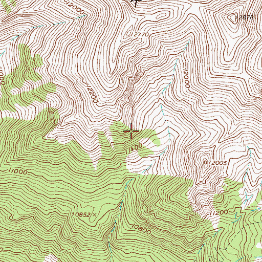 Topographic Map of Avalanche Mine, CO