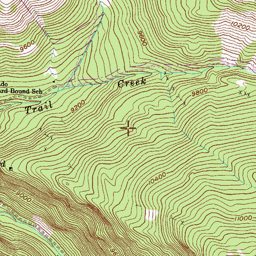 Topographic Map of Catalpa Mine, CO
