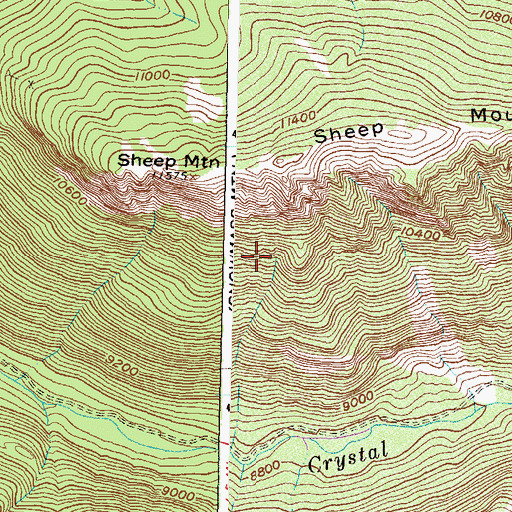Topographic Map of Black Queen Shaft, CO