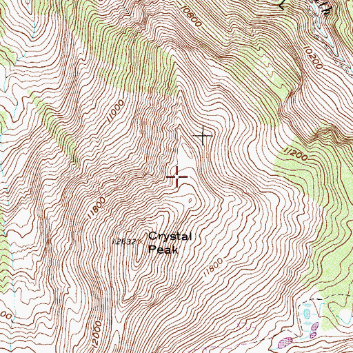 Topographic Map of Crystal Tunnel Mine, CO