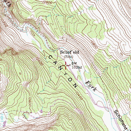 Topographic Map of Disc Shaft Mine, CO