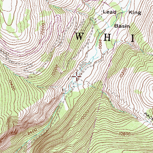 Topographic Map of Lead King Mine, CO