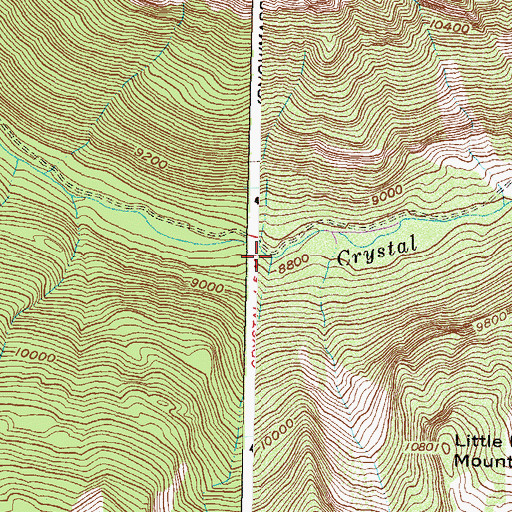 Topographic Map of McVey Tunnel Mine, CO