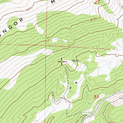 Topographic Map of Copper King Mine, CO