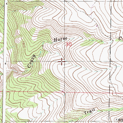 Topographic Map of Mount Sanders Mine, CO