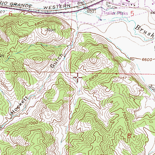 Topographic Map of Eagle Mine, CO