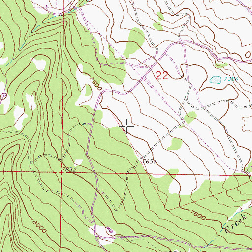 Topographic Map of Lucky Strike Number One Mine, CO