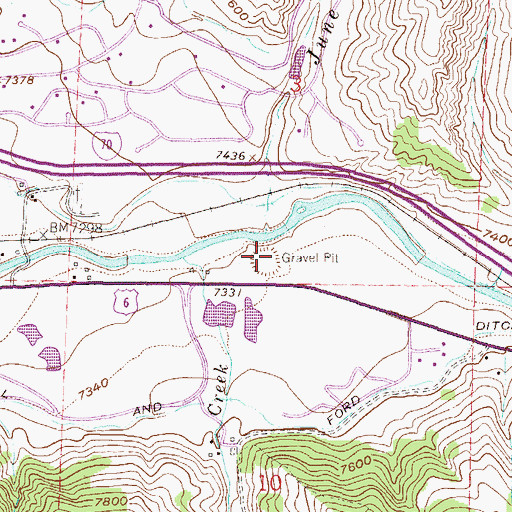 Topographic Map of B and B Edwards Pit, CO