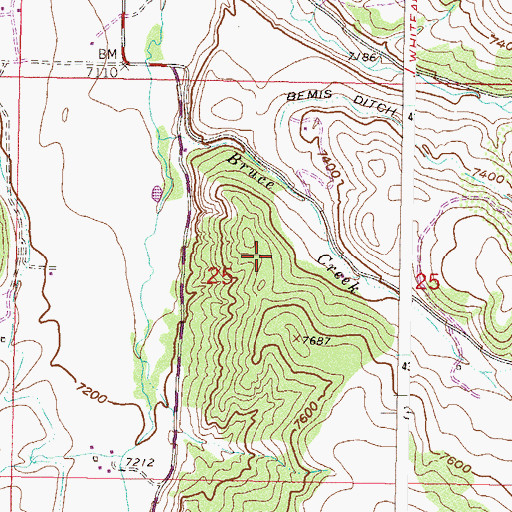 Topographic Map of Horse Mountain Uranium Mines, CO