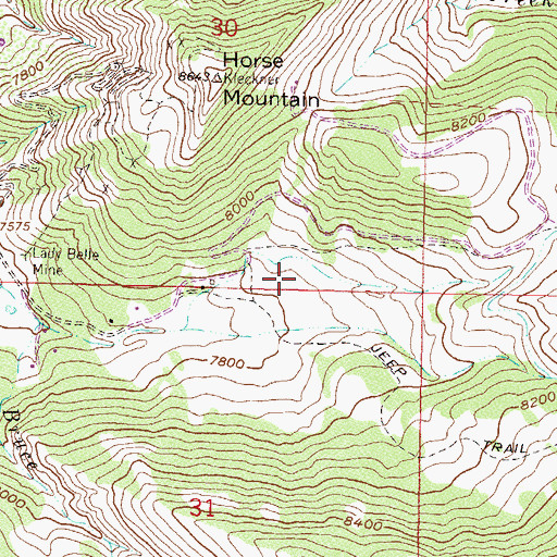 Topographic Map of North Dakota Mine, CO