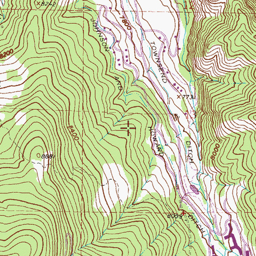 Topographic Map of Avon Mine, CO