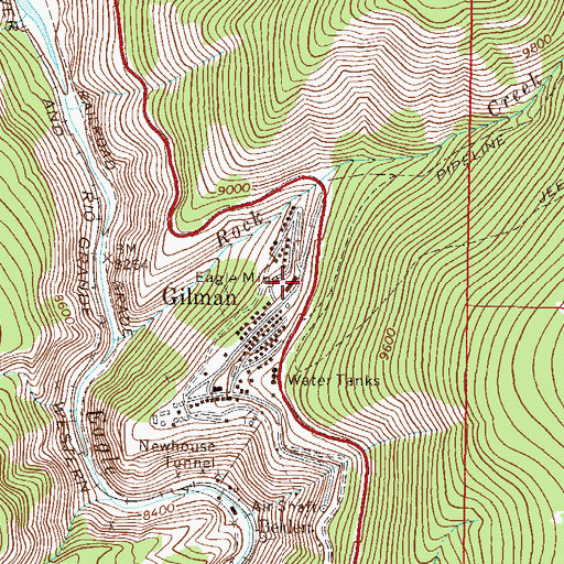 Topographic Map of Red Cliff District Mine, CO