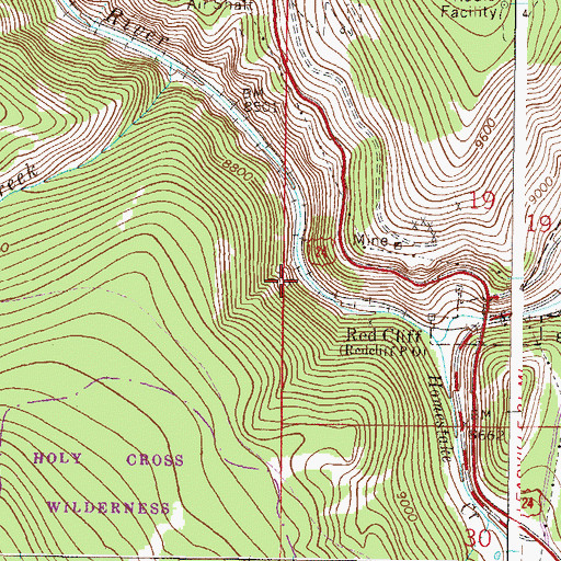 Topographic Map of Little Spring Mine, CO