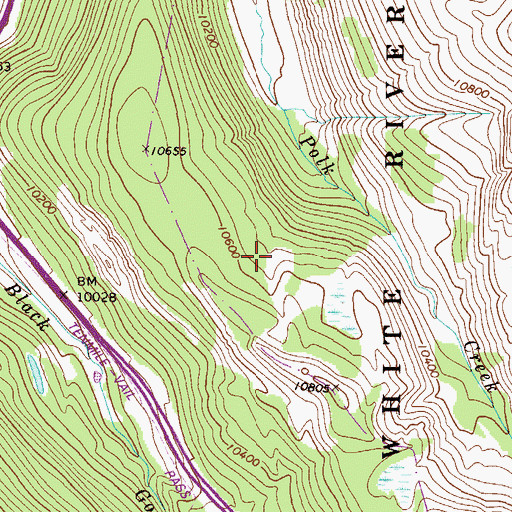 Topographic Map of Vail Pass Mine, CO
