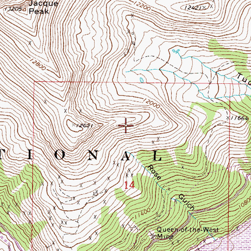 Topographic Map of Selma Mine, CO
