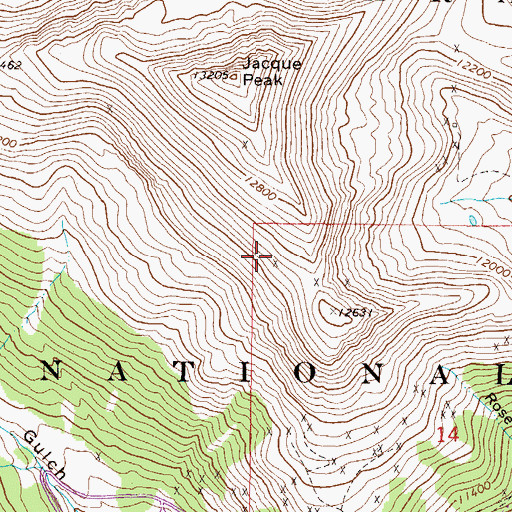 Topographic Map of Walsh Incline Mine, CO
