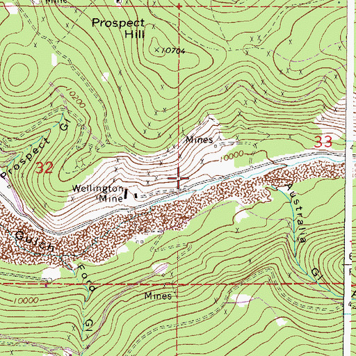 Topographic Map of Leadville Land District Mine, CO