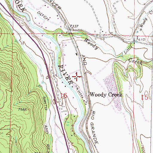 Topographic Map of Hemann-Woody Creek Quarry, CO