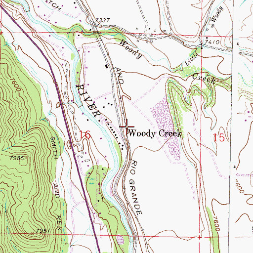 Topographic Map of T-C Aggregates Quarry, CO