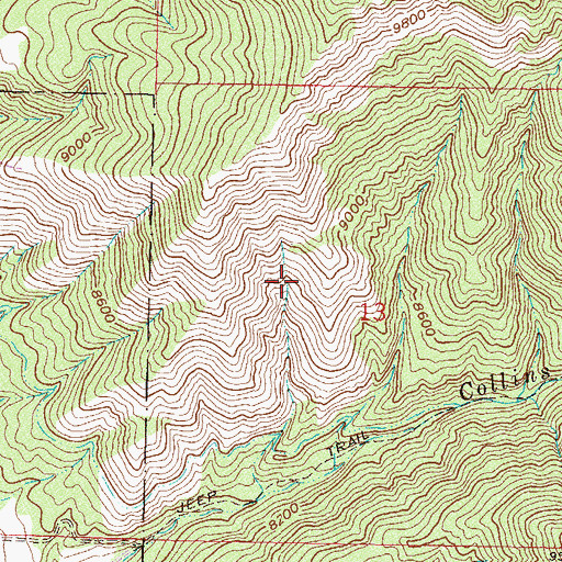 Topographic Map of Jaffee Pit, CO