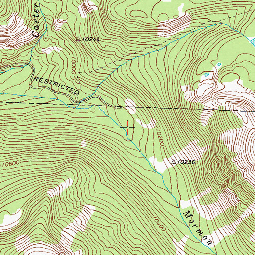 Topographic Map of Carter and Moran Tunnels Mine, CO