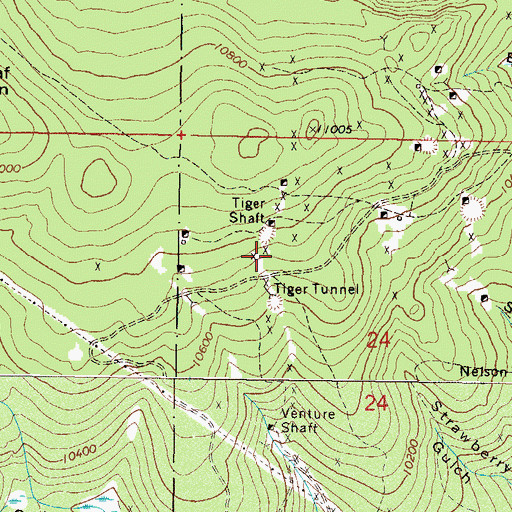 Topographic Map of Shields Mine, CO