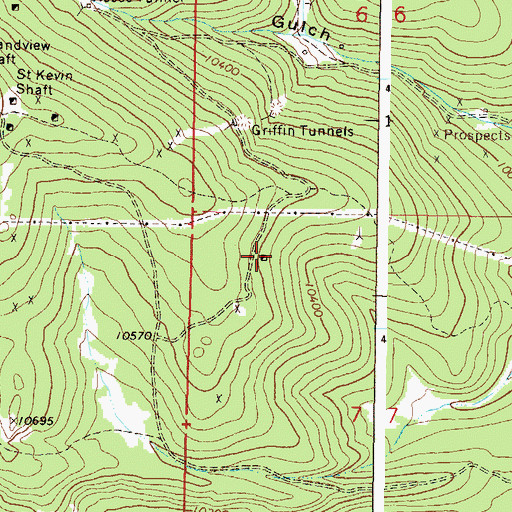 Topographic Map of Poor Boy Mine, CO