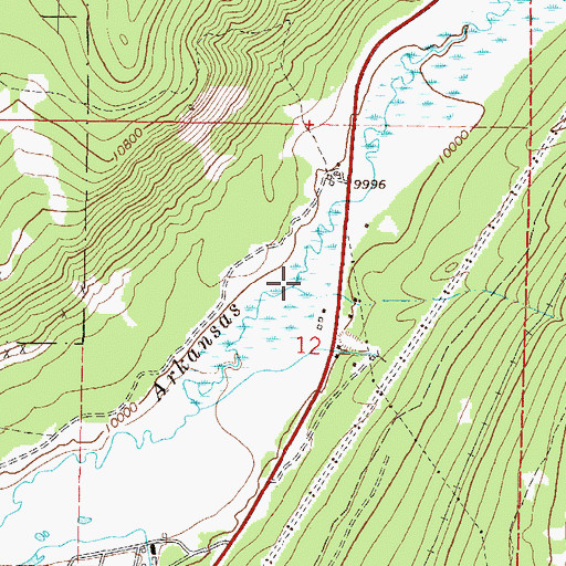 Topographic Map of Canterbury Hill Mine, CO
