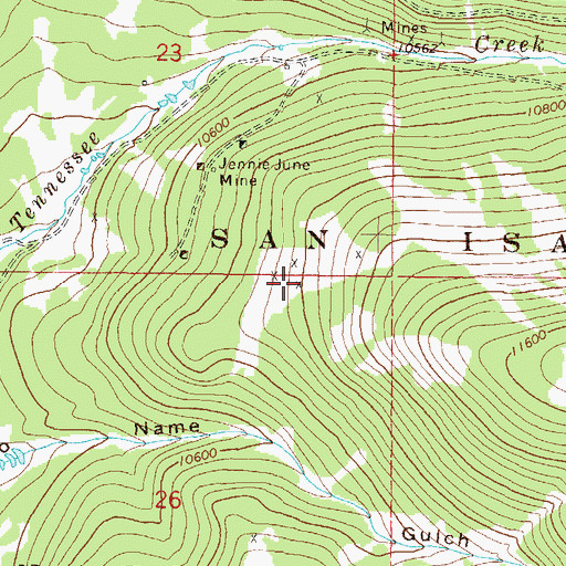 Topographic Map of Elkhorn Shaft, CO