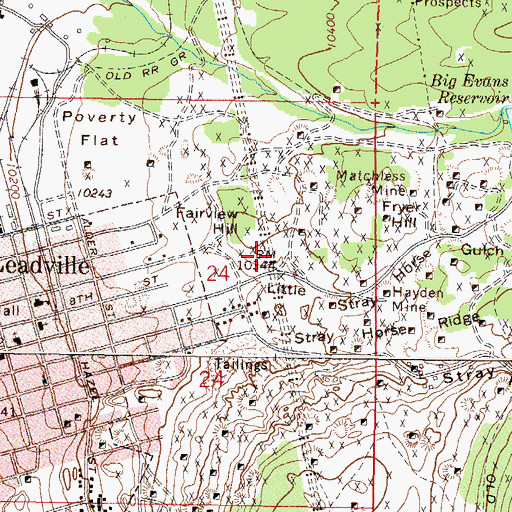 Topographic Map of Fairview Hill Mine, CO