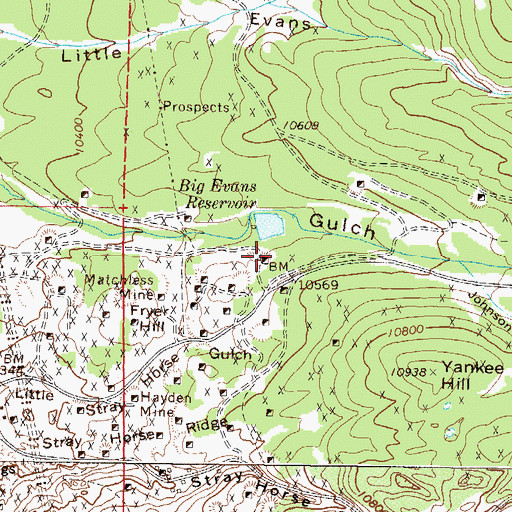 Topographic Map of Fitzhugh Mine, CO