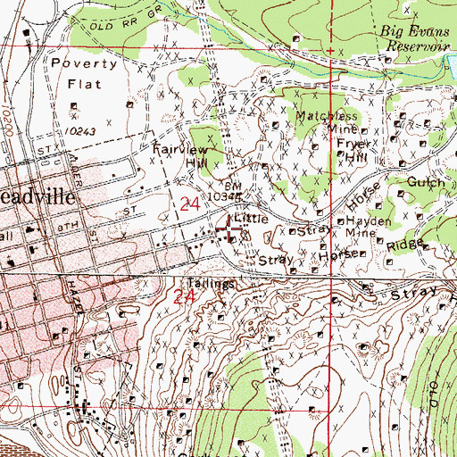 Topographic Map of Ida Nyce Shaft, CO