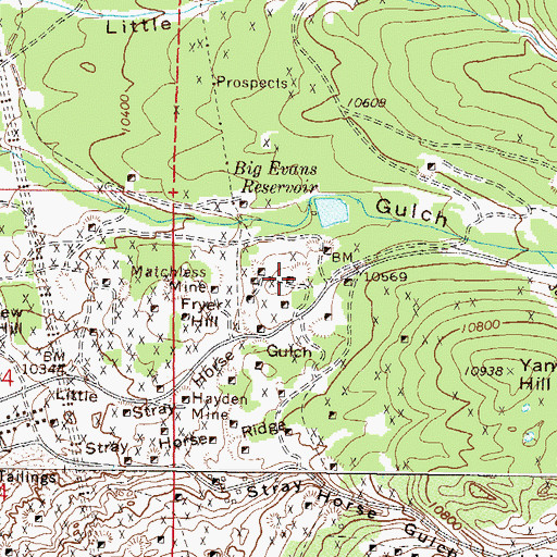 Topographic Map of Jamie Lee Mine, CO