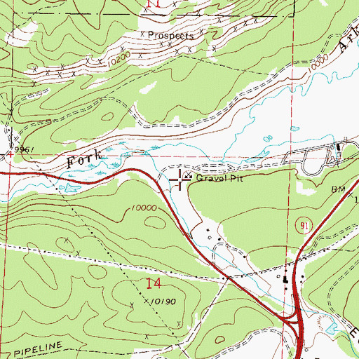 Topographic Map of Jones Pit, CO