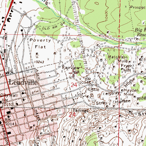 Topographic Map of Last Chip Number Two Mine, CO