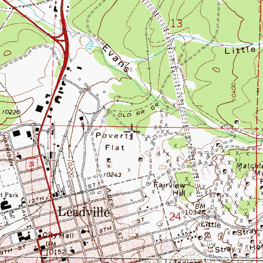 Topographic Map of Neptune Mine, CO