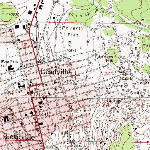 Topographic Map of Northern Shaft, CO