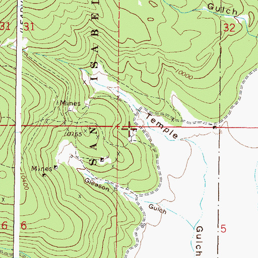 Topographic Map of Reed Shaft, CO