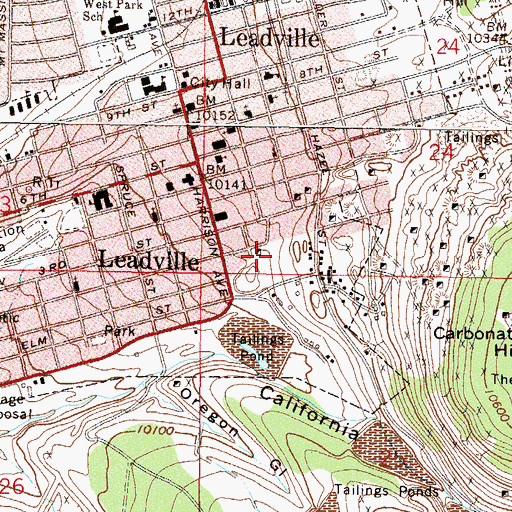 Topographic Map of Villa Shaft, CO